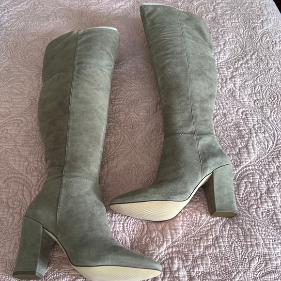 NEW! Louise et Cie Veron Gravel Luxe Suede Over-the-knee Boots - Picture 2 of 6